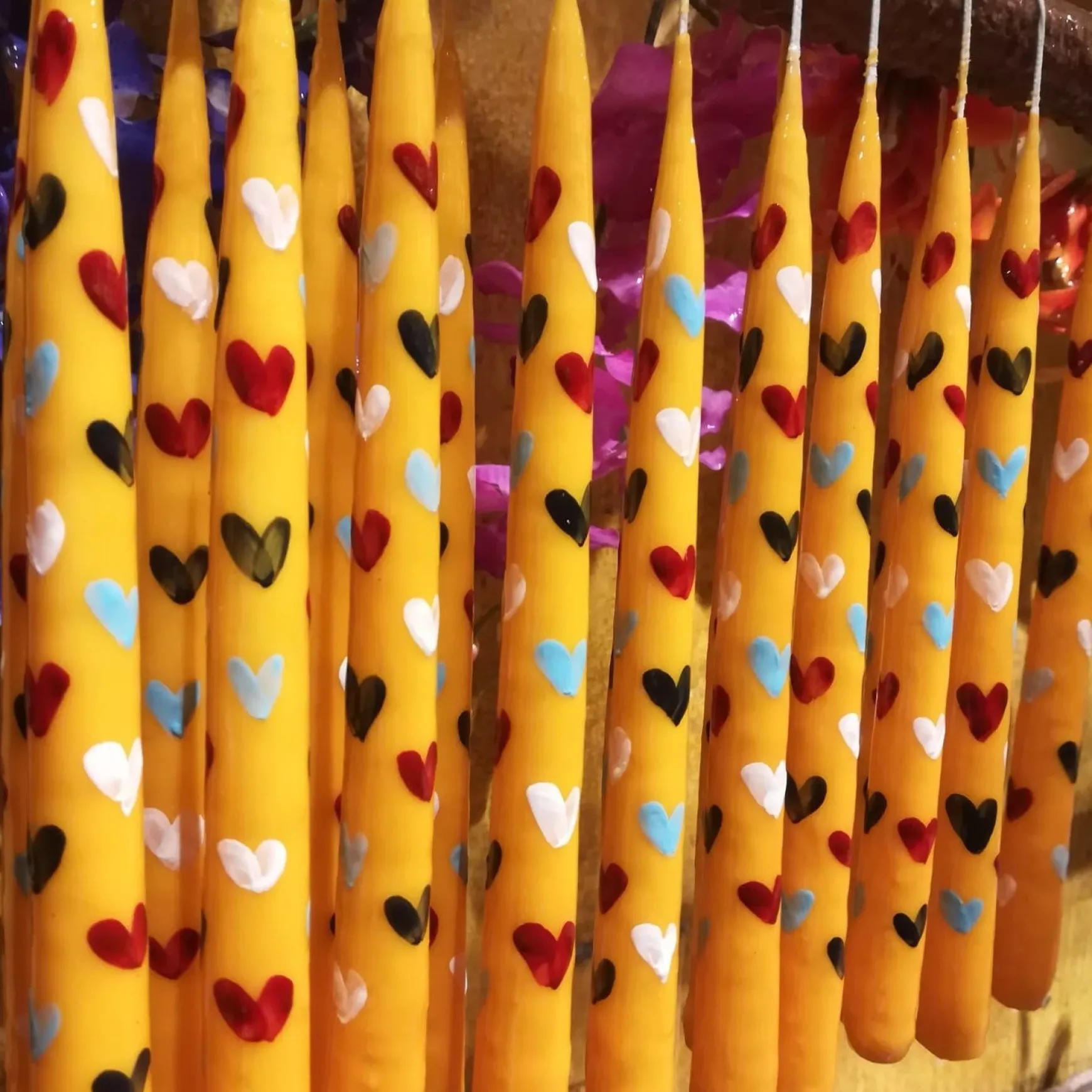 Autumn Heart Tapers (2)