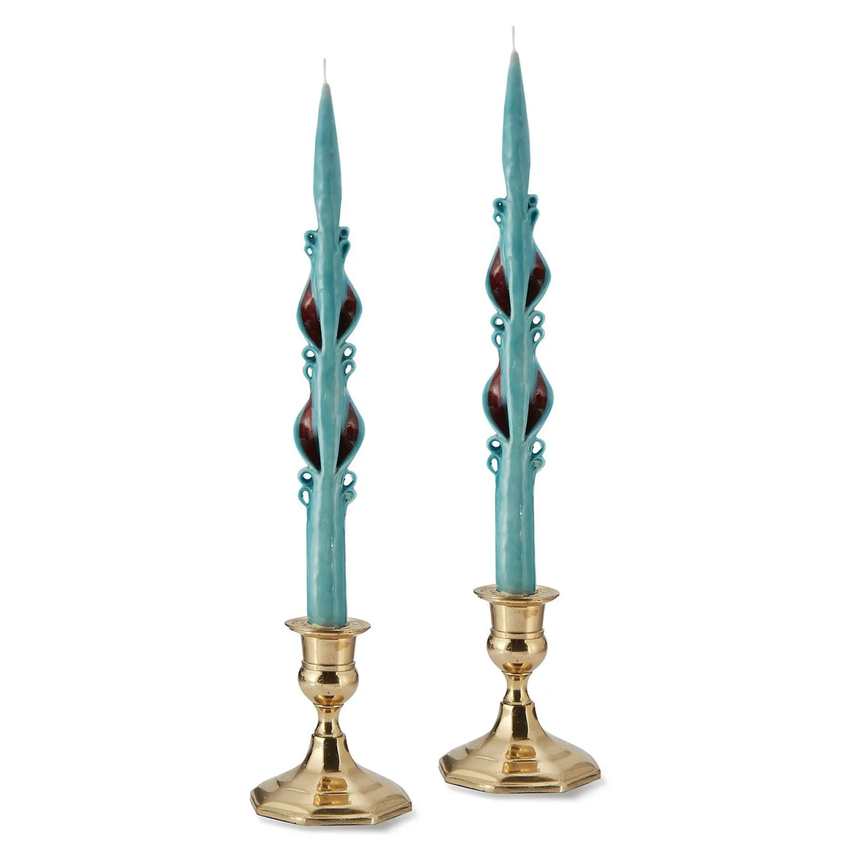 Blue Holiday Tapers (2)