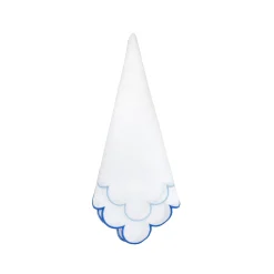 Blue Scalloped Dinner Napkins (4)