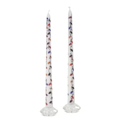 Christmas Lights Painted Tapers
