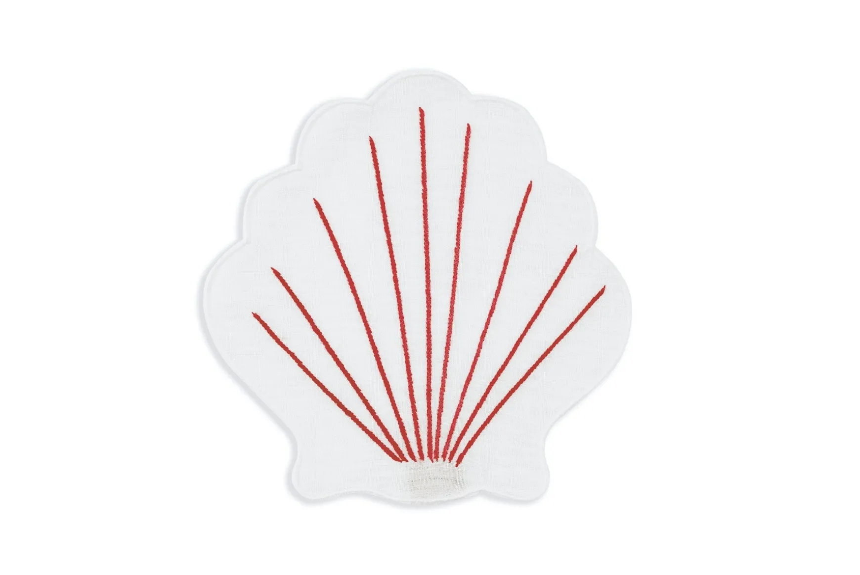 Coral Coquilles Cocktail Napkins (4)