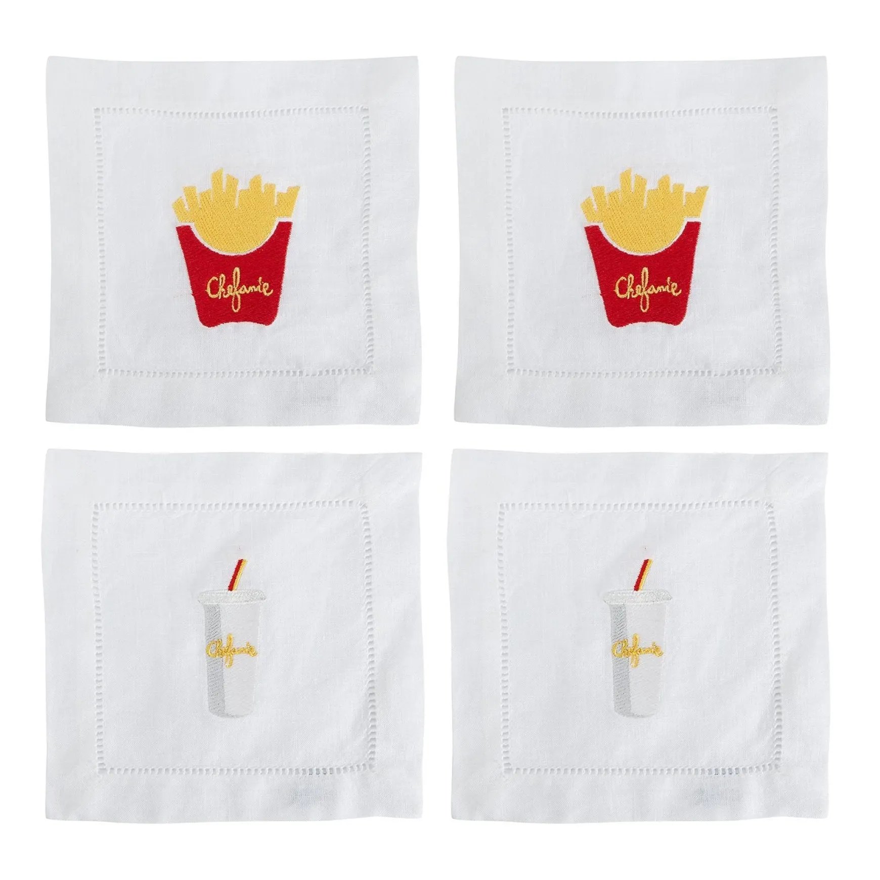 Drive-Thru Cocktail Napkins, Set of 4