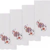 Floral "S" Dinner Napkins (4)