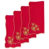 Gold Flower Dinner Napkins (4)