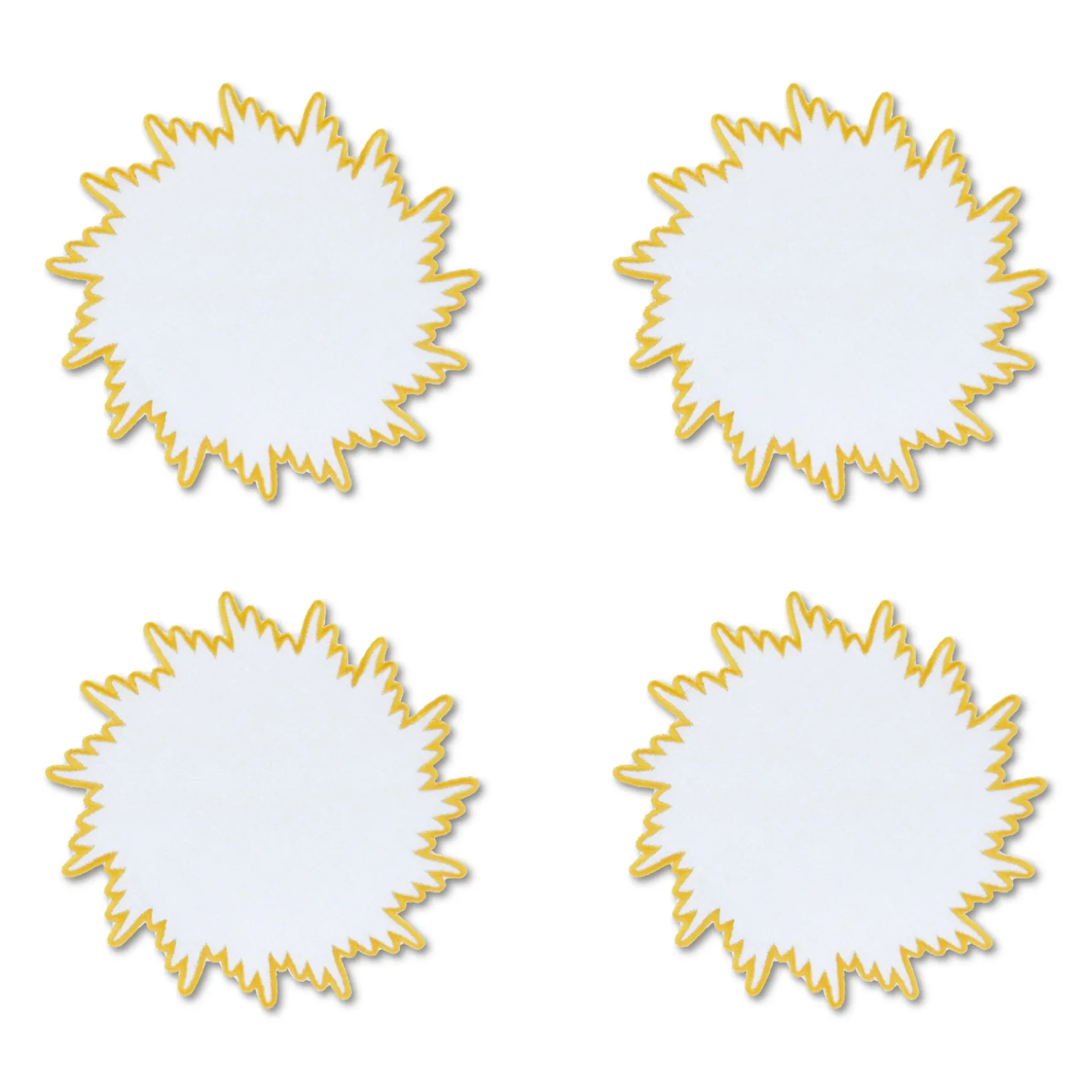 Gold Sunburst Cocktail Napkins (4)