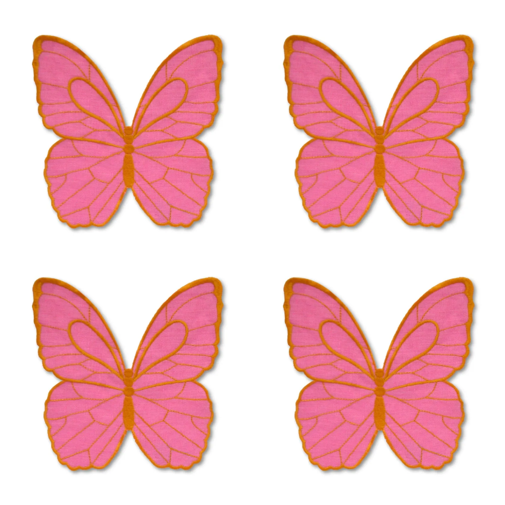 Golden Butterfly Cocktail Napkins (4)