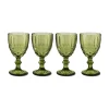 Green Tulip Stem Glasses (4)