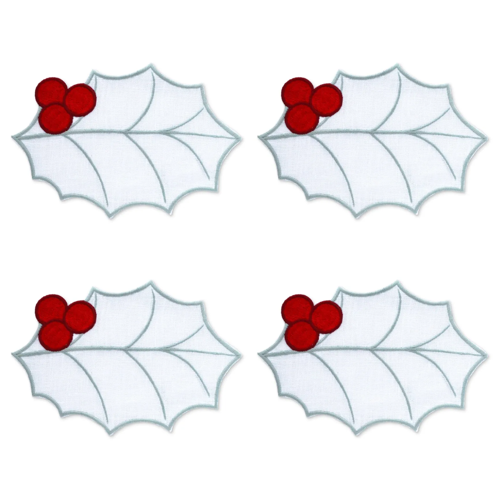 Holly Leaf Cocktail Napkins (4)