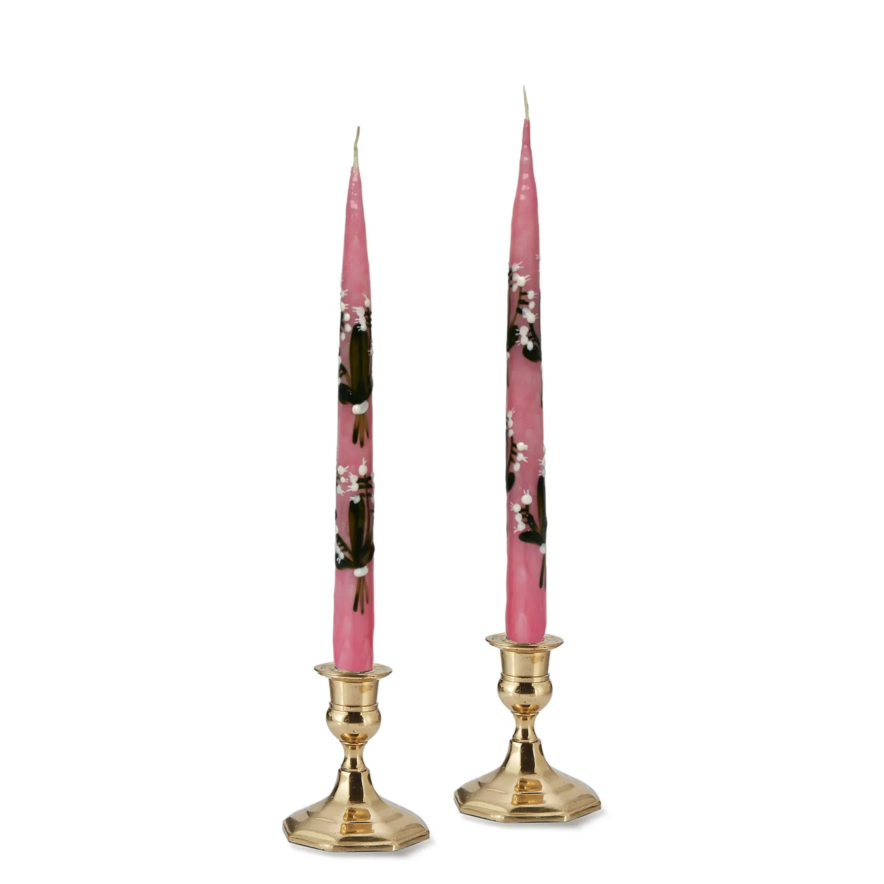Lily of the Valley Painted Tapers (2)