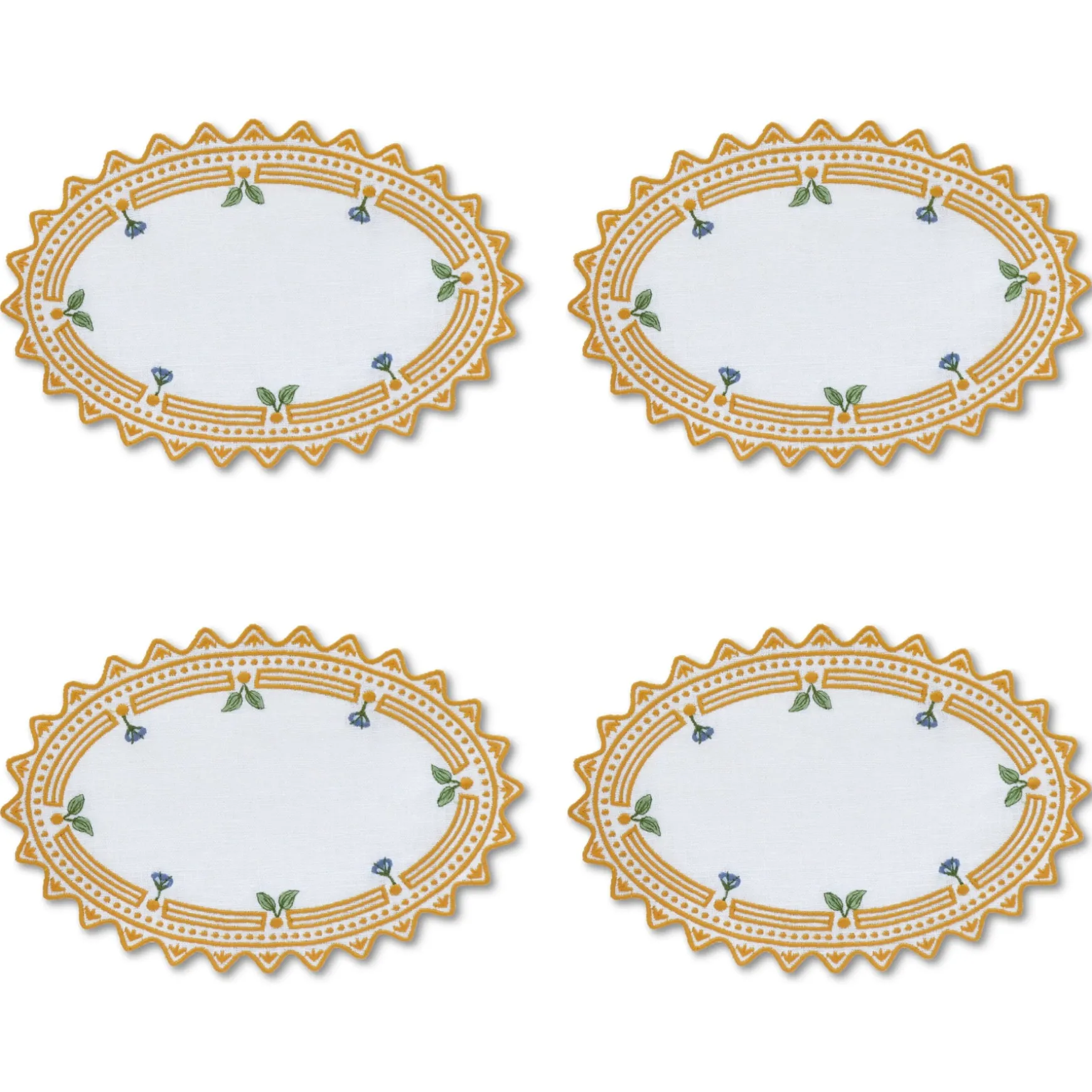 Oval Danica Cocktail Napkins (4)