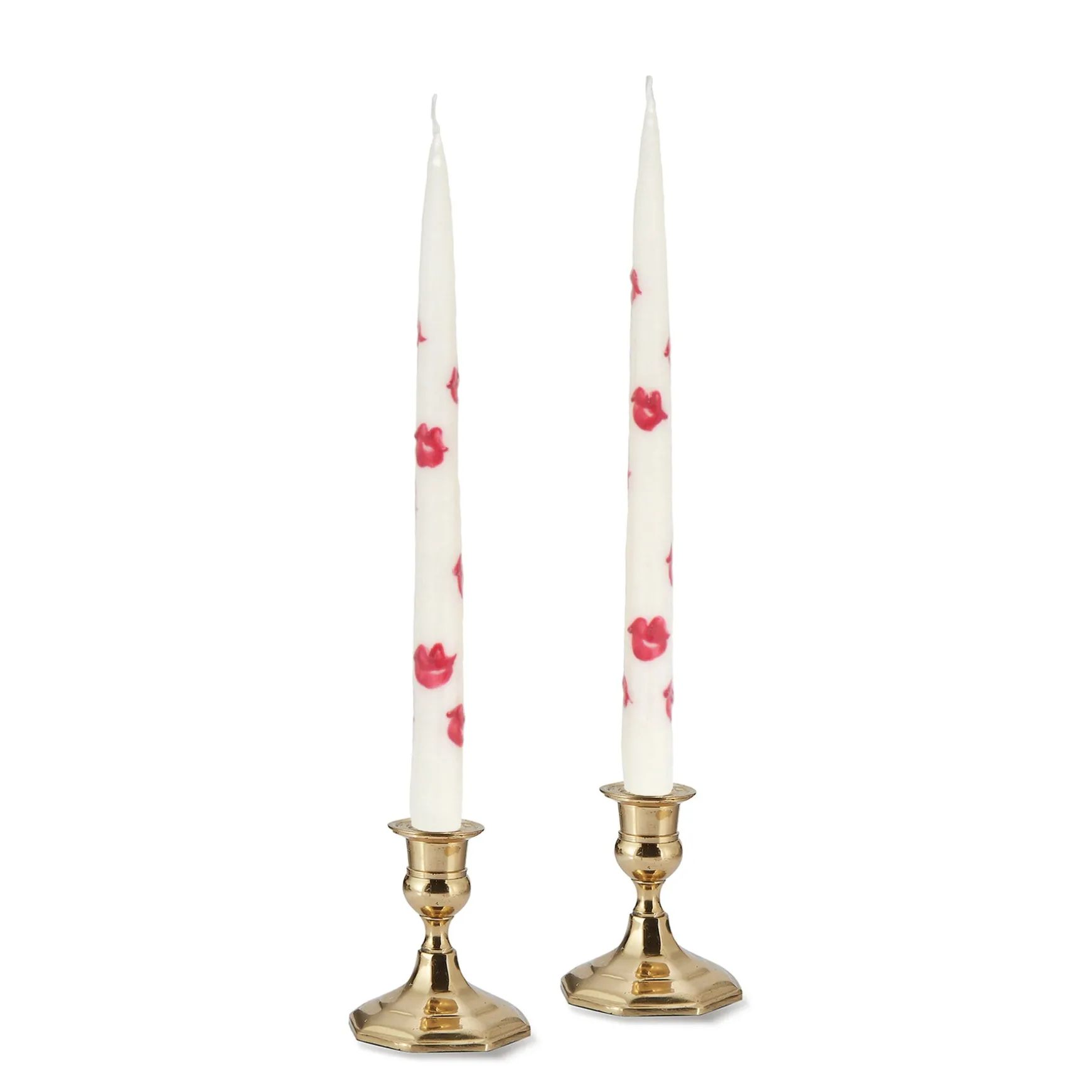 Painted Kiss Tapers (2)