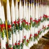 Painted Mistletoe Tapers (2)