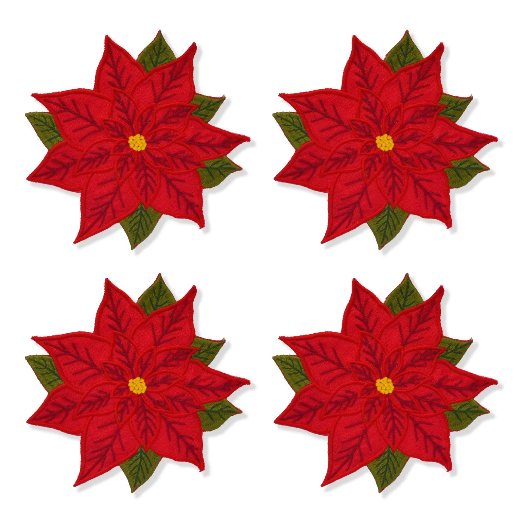 Poinsettia Cocktail Napkins (4)
