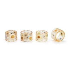 Pressed Flower Napkin Rings (4)