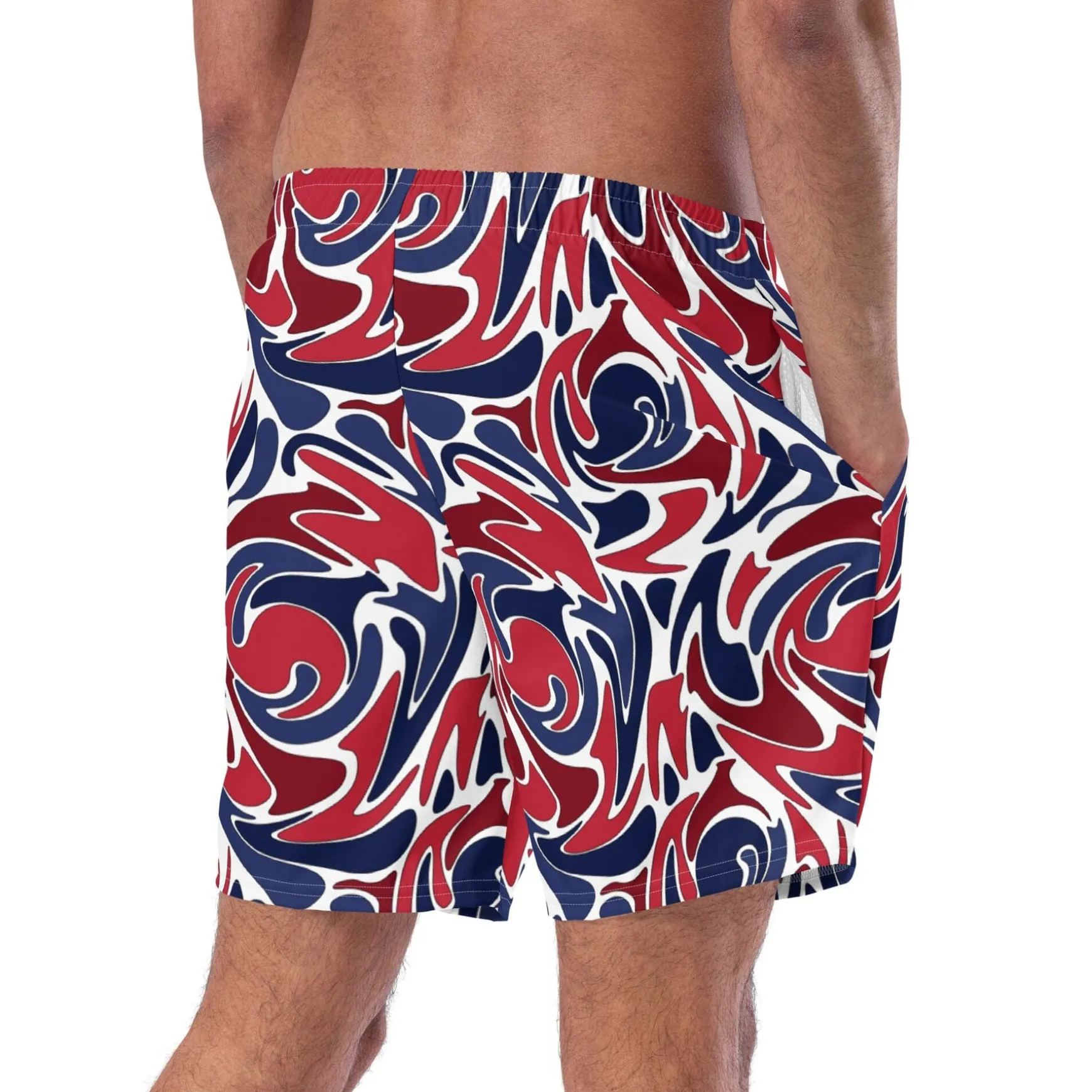 Psychedelic Patriotic Swim Trunks