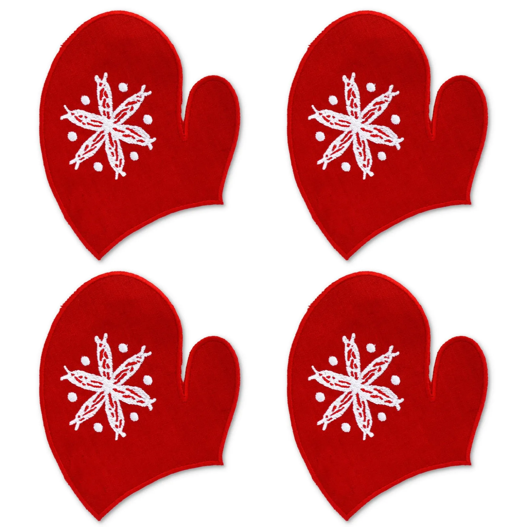 Red Mitten Cocktail Napkins (4)