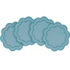 Sea Foam Scalloped Cocktail Napkins (4)