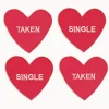 Single/ Taken Heart Cocktail Napkins (4)