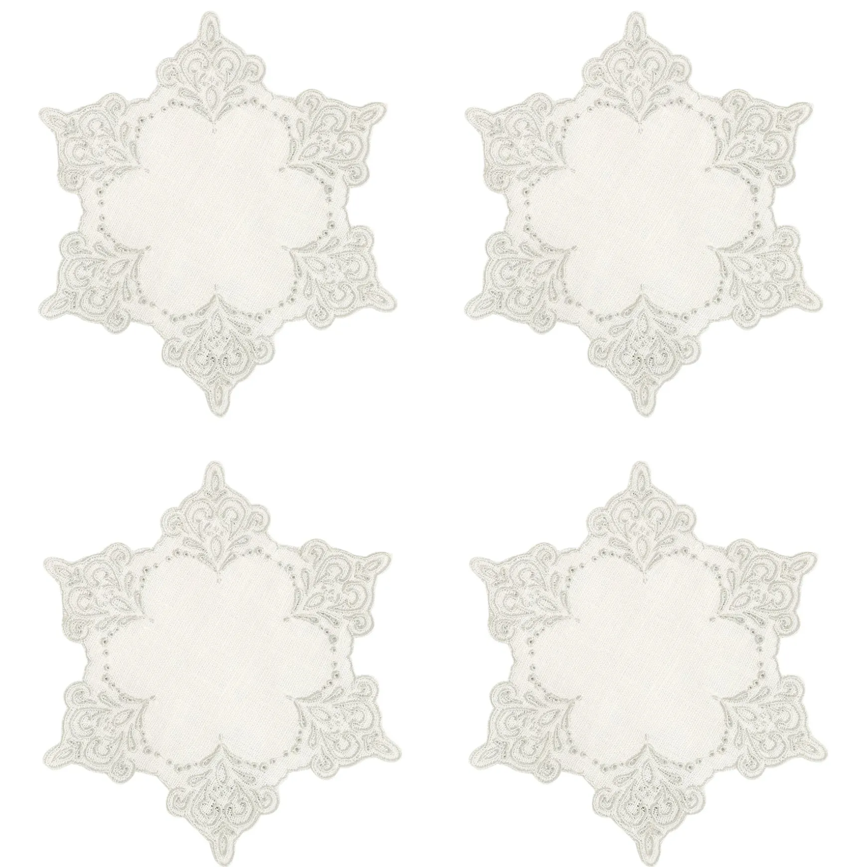 Snowflake Cocktail Napkins (4)