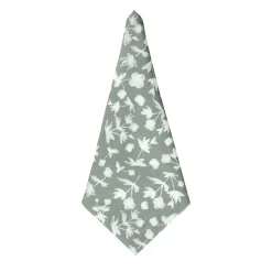Steel Teal Floral Napkins (4)