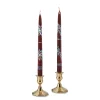 Turquoise Charm Painted Tapers (2)