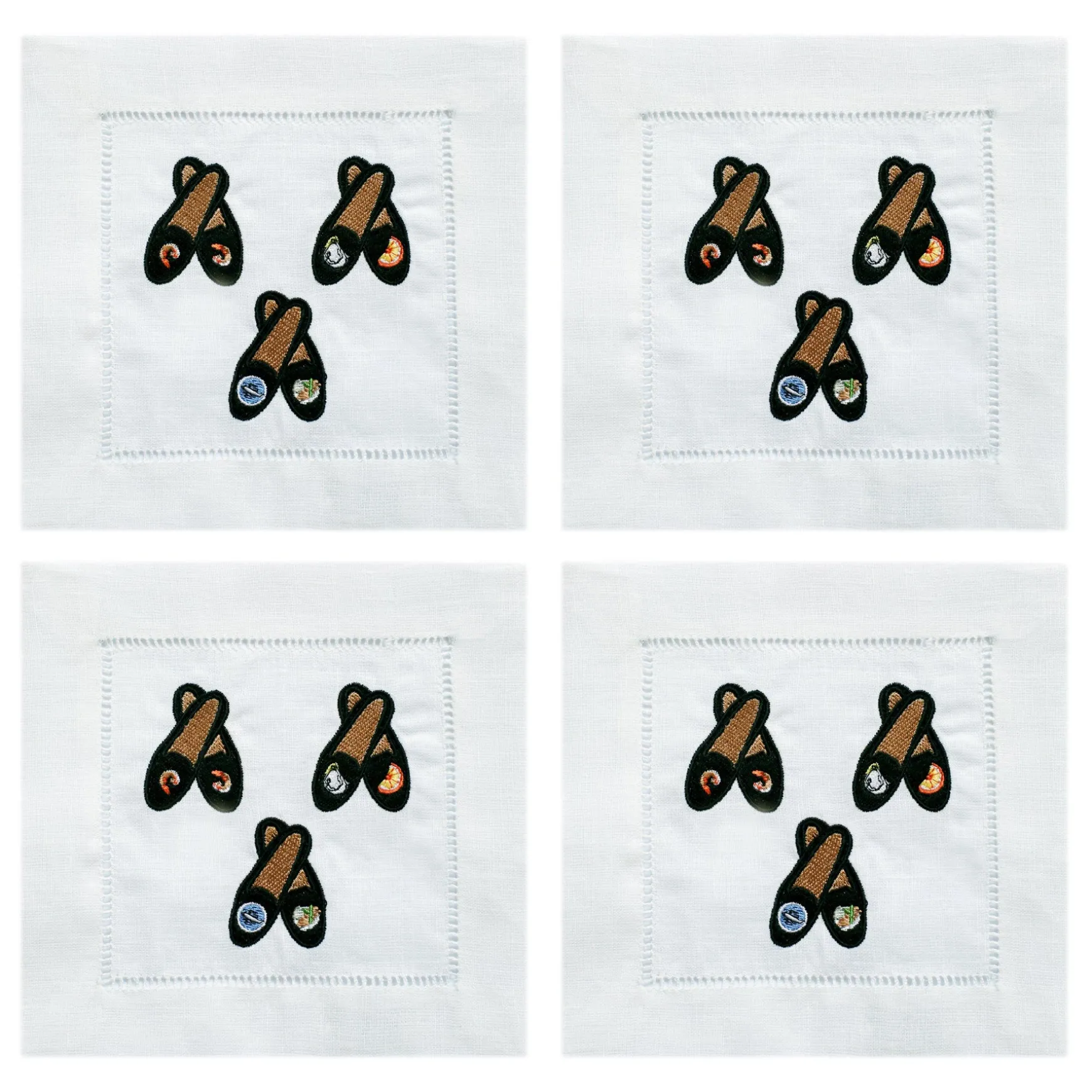 Tuxedo Slipper Cocktail Napkins (4)